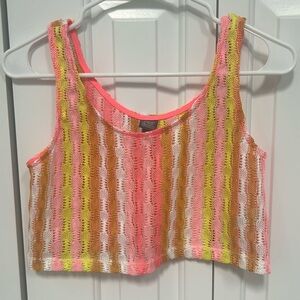 Wild Fable XXS Pink/Orange/White Stripped Tank Top